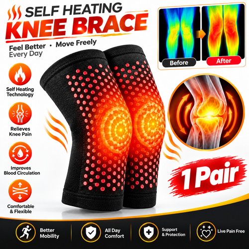 Self heating knee support - 2x,